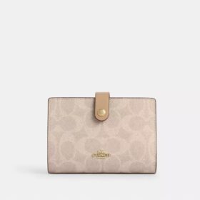 2-in-1-Geldbörse aus „Signature Canvas“ mit Blockmuster