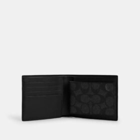 3-in-1-Geldbörse aus Signature Canvas mit Varsity-Streifen