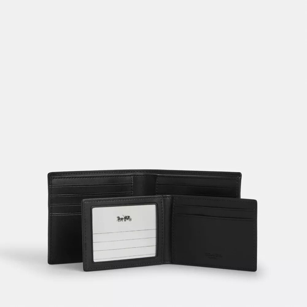 3-in-1-Geldbörse aus Signature Canvas mit Varsity-Streifen
