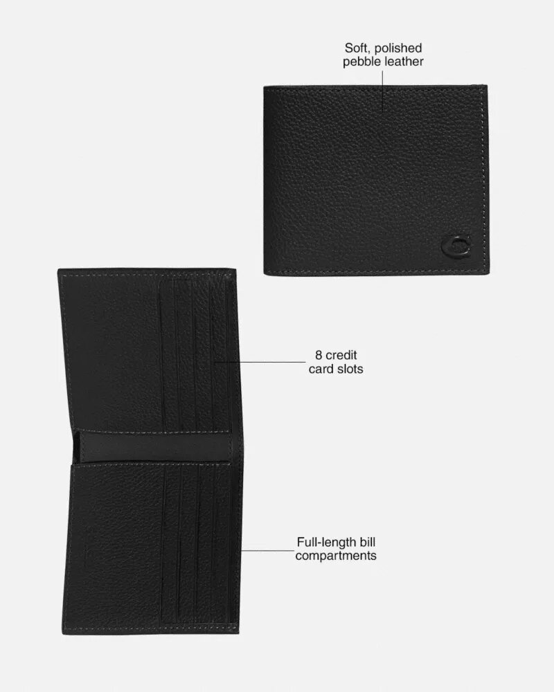 3-in-1-Geldbörse mit Signature Canvas-Innenfutter