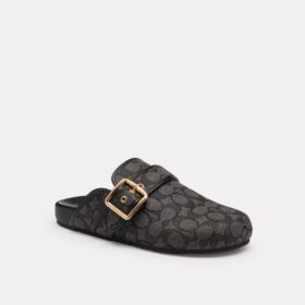 Archival-Clog mit Schnalle aus charakteristischem Jacquard