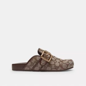 Archival-Clog mit Schnalle aus charakteristischem Jacquard