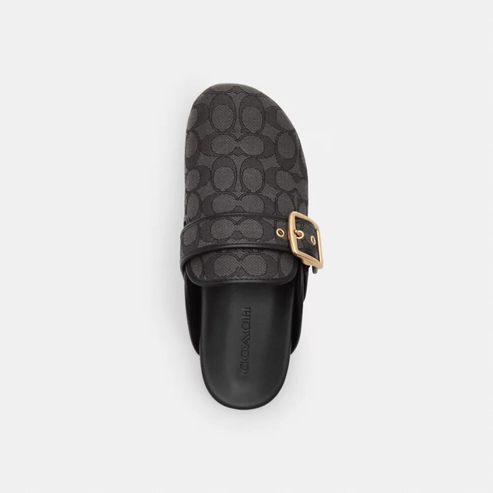 Archival-Clog mit Schnalle aus charakteristischem Jacquard