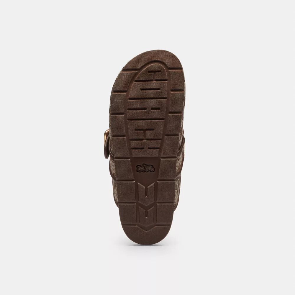Archival-Clog mit Schnalle aus charakteristischem Jacquard