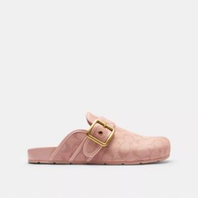 Archival Clogs mit Schnalle aus unserem charakteristischen Jacquard-Canvas