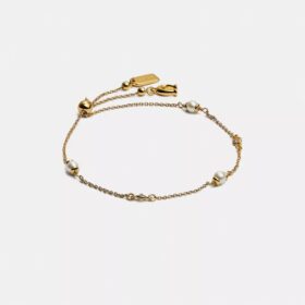 Armband mit C-förmigen Perlen und Schiebeverschluss