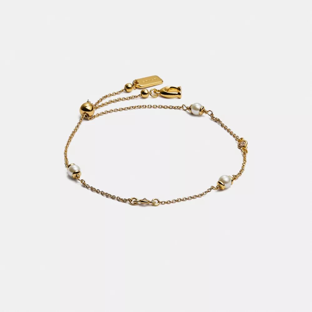 Armband mit C-förmigen Perlen und Schiebeverschluss