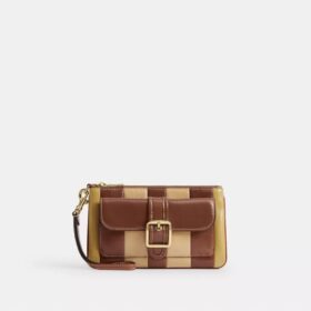 Ashton-Handgelenktasche mit gestreiftem Patchwork