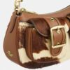 Ashton-Schultertasche aus Haarkalbsleder mit Kuhmuster