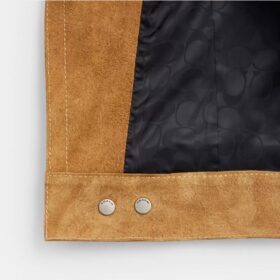 Asymmetrische Wildleder-Jacke