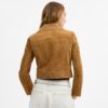 Asymmetrische Wildleder-Jacke
