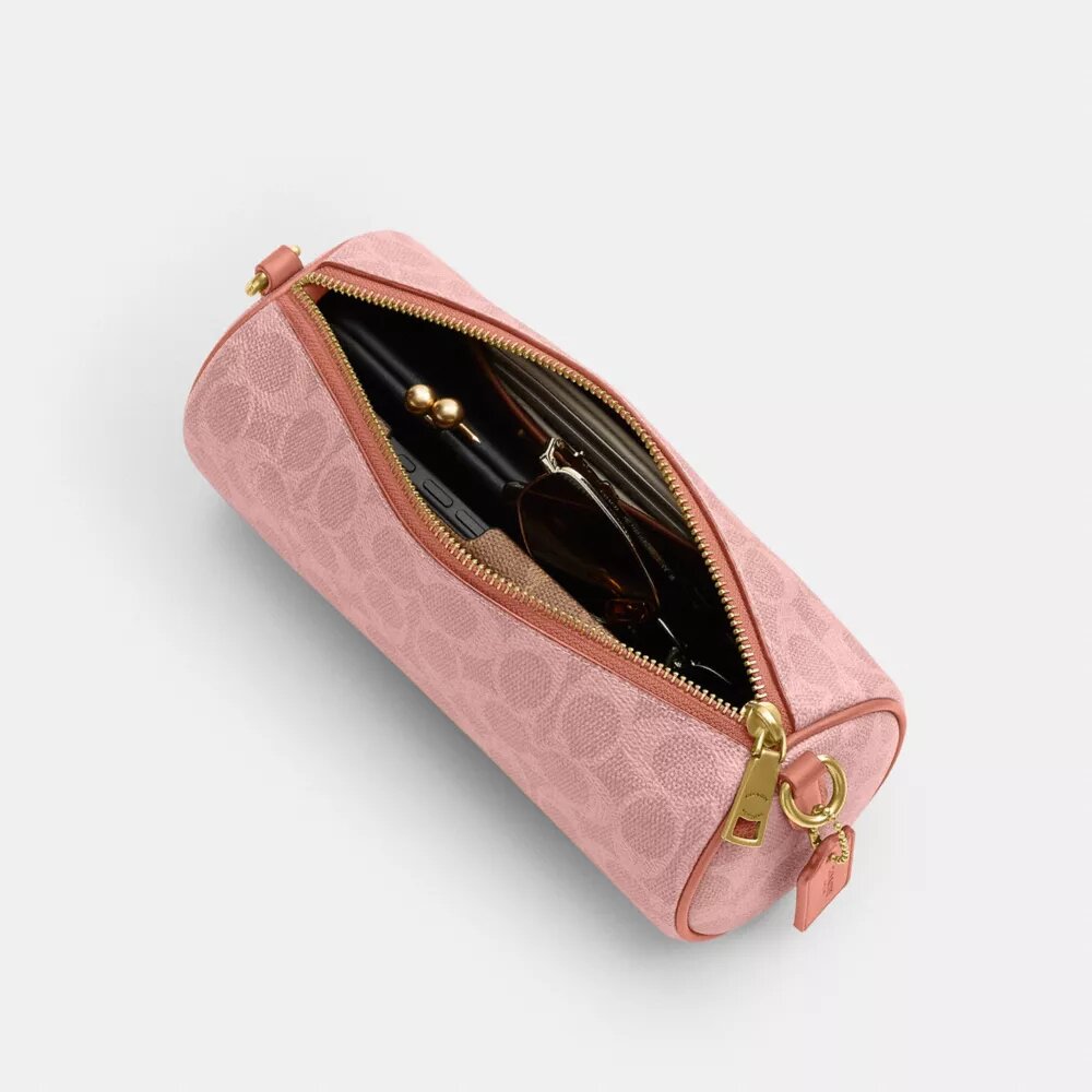 Barrel-Tasche aus Signature Canvas