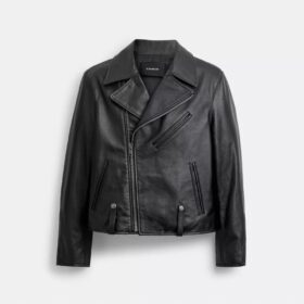 Bikerjacke aus geschrumpftem Leder
