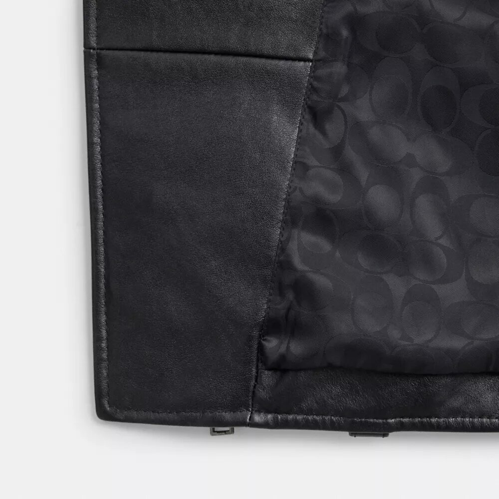 Bikerjacke aus geschrumpftem Leder