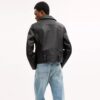 Bikerjacke aus geschrumpftem Leder