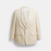 Blazer mit Schalkragen aus garngefärbtem Stoff