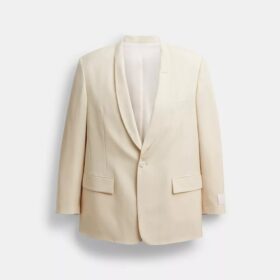Blazer mit Schalkragen aus garngefärbtem Stoff