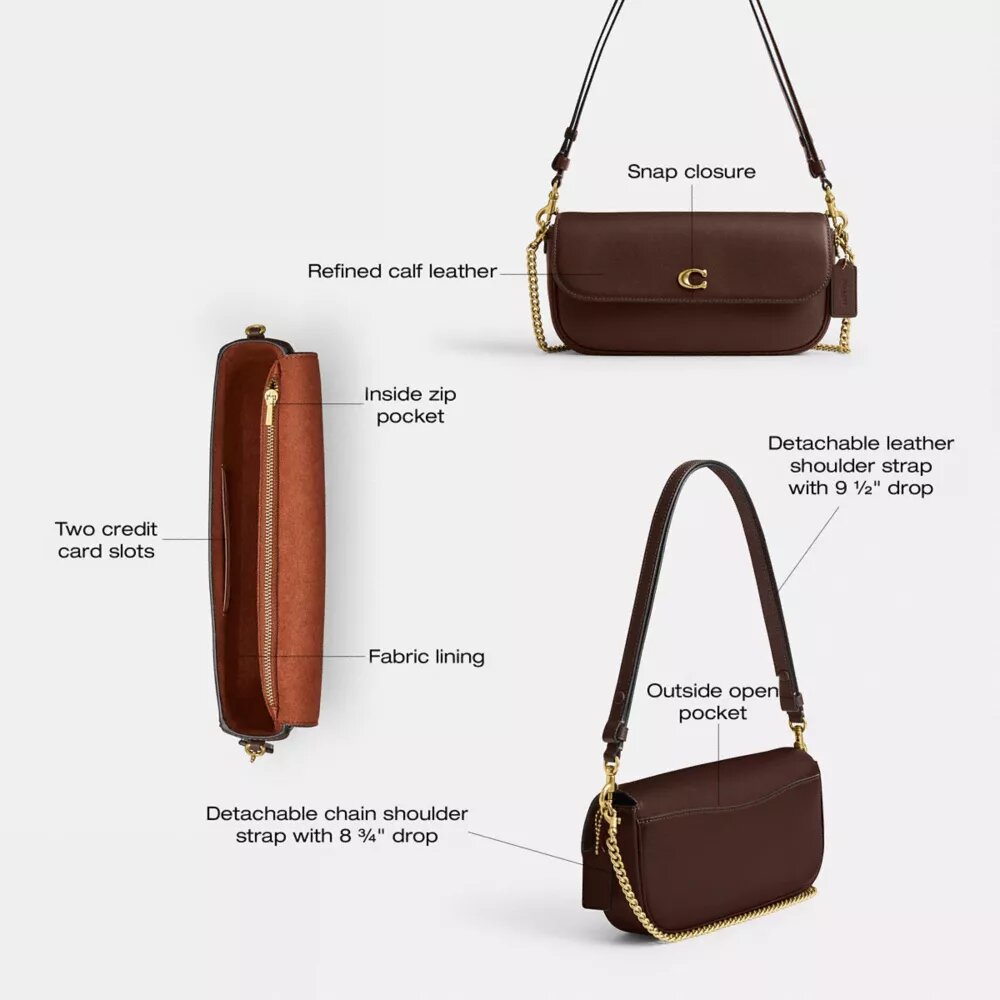 Brooke-Kettenhandtasche mit Klappe