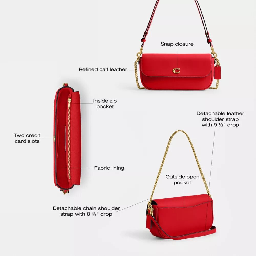 Brooke-Kettenhandtasche mit Klappe