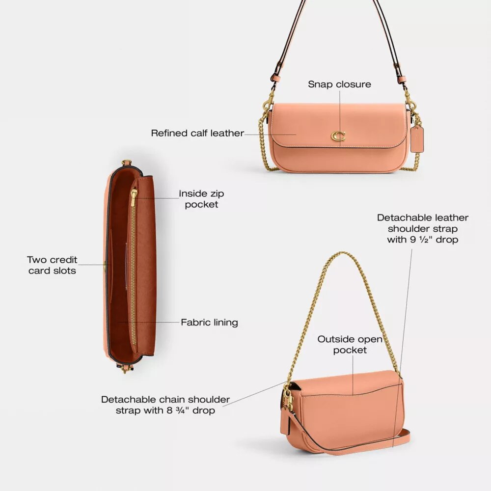 Brooke-Kettenhandtasche mit Klappe
