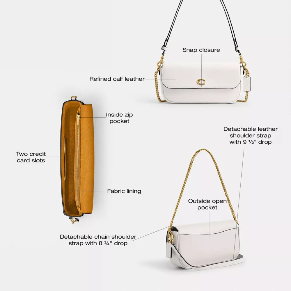 Brooke-Kettenhandtasche mit Klappe