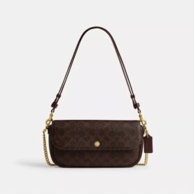 Brooke-Kettenhandtasche mit Klappe aus Signature Canvas