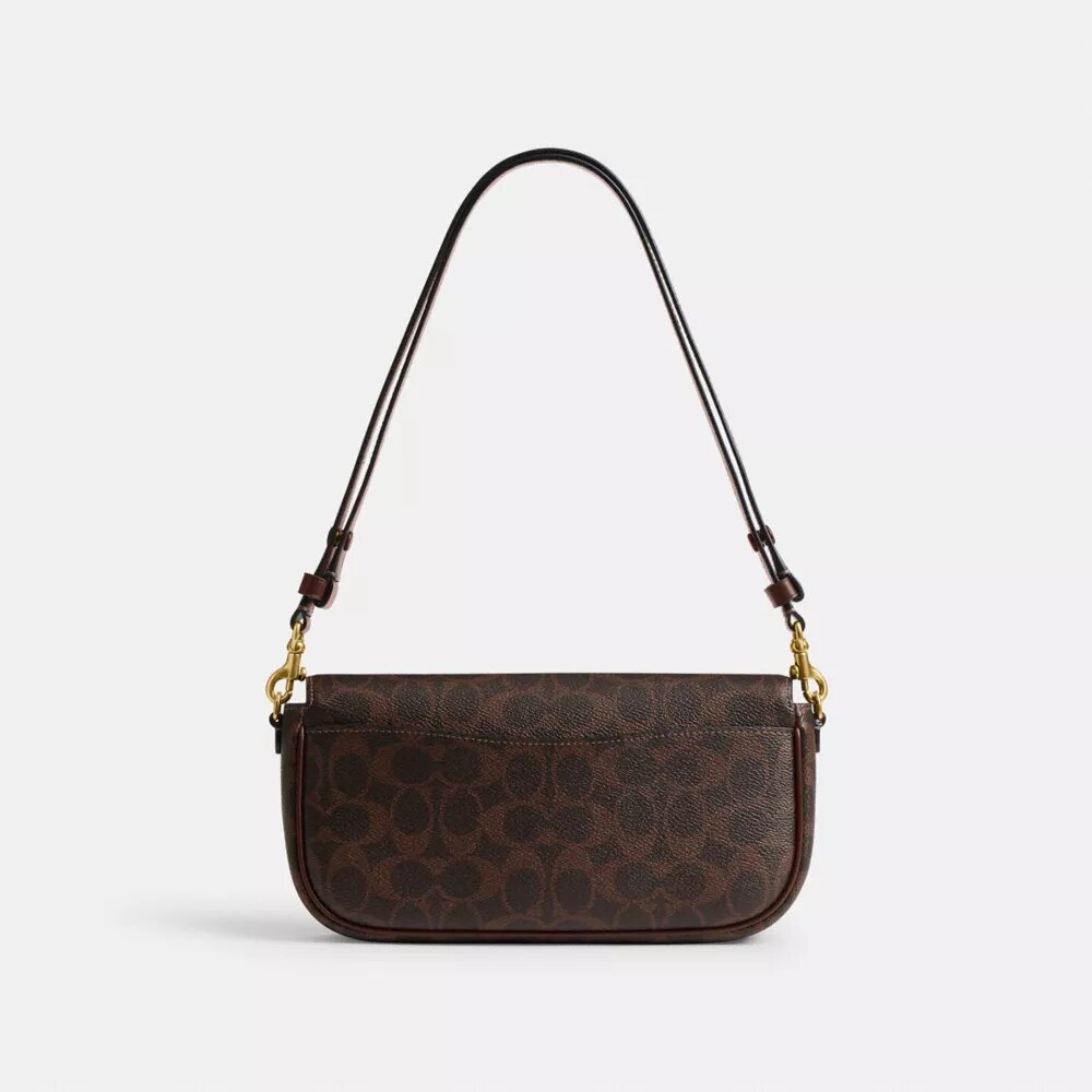 Brooke-Kettenhandtasche mit Klappe aus Signature Canvas