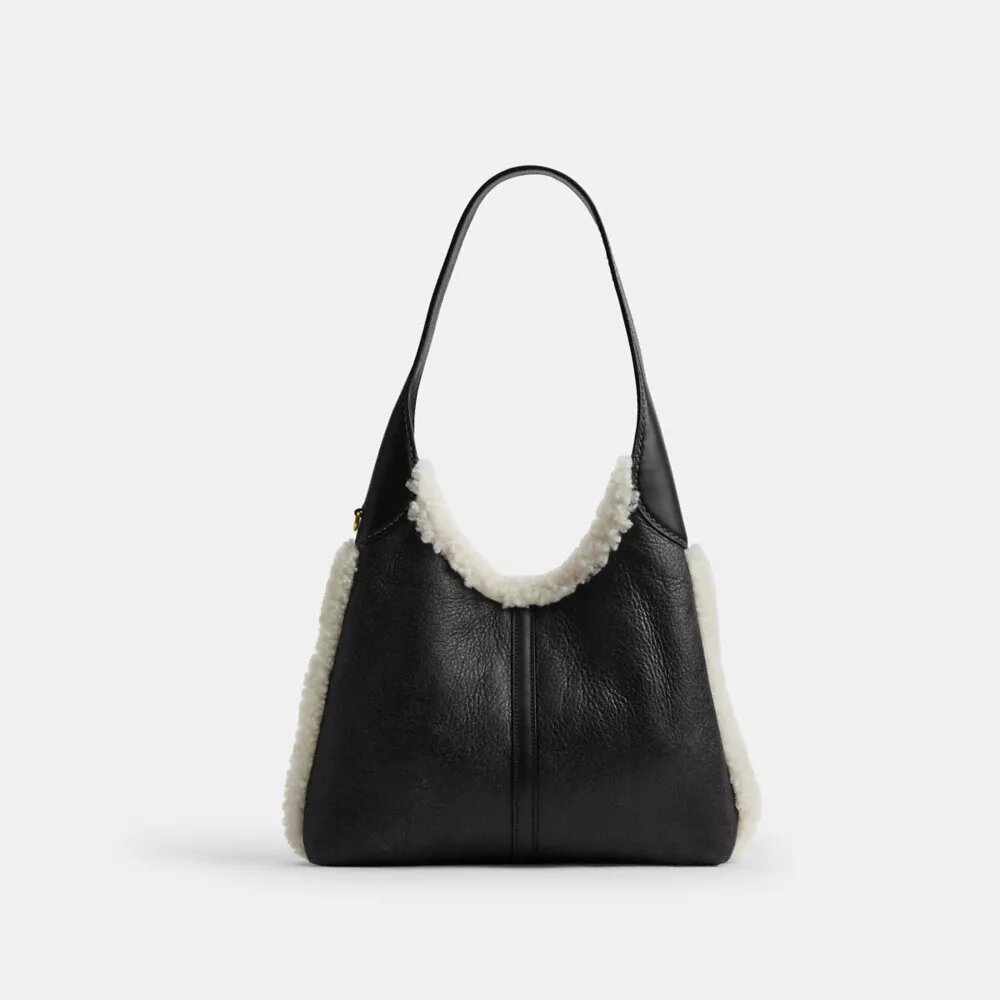 Brooklyn-Schultertasche 28 aus Lammfell
