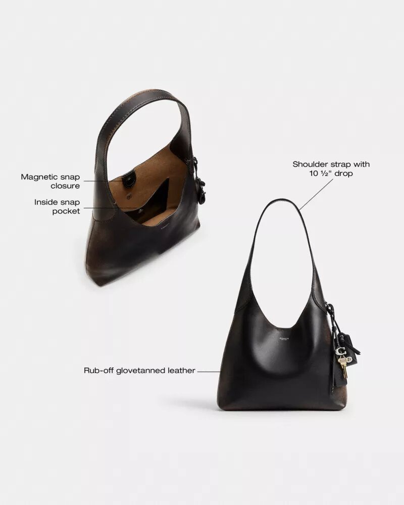 Brooklyn-Schultertasche 28 aus „Loved“-Leder