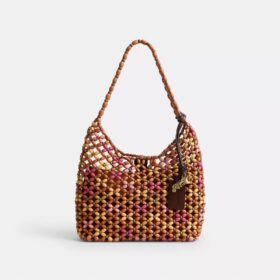 Brooklyn-Schultertasche 28 mit Holzperlen