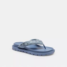 Brynn-Sandalen aus „Crystal Signature Denim“
