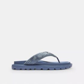Brynn-Sandalen aus „Crystal Signature Denim“