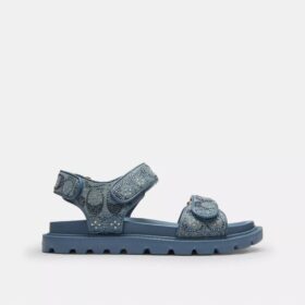 Brynn-Sandalen aus „Crystal Signature Denim“