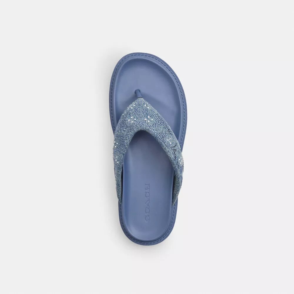 Brynn-Sandalen aus „Crystal Signature Denim“