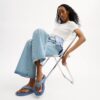 Brynn-Sandalen aus „Crystal Signature Denim“