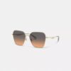 C-Hardware – Oversized-Sonnenbrille mit quadratischem Rahmen aus Metall