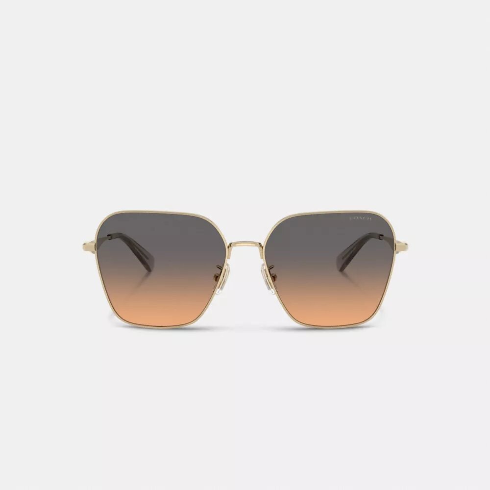 C-Hardware – Oversized-Sonnenbrille mit quadratischem Rahmen aus Metall