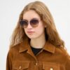 C Hardware – Sonnenbrille aus Metall mit quadratischem Rahmen