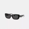 C Hardware – Sonnenbrille mit schmalem rechteckigem Rahmen