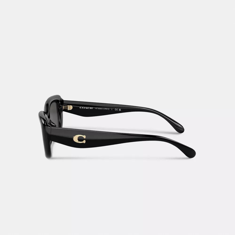C Hardware – Sonnenbrille mit schmalem rechteckigem Rahmen
