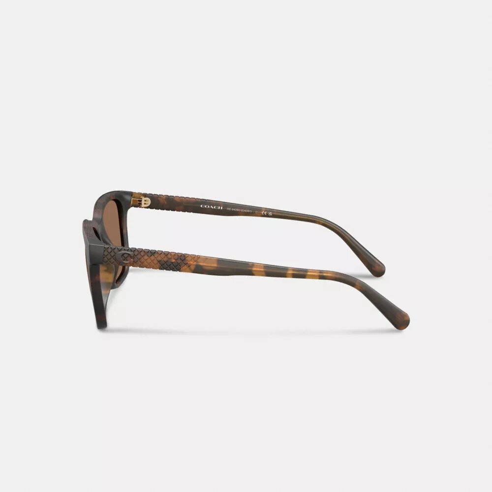C-Hardware, strukturierte Bügel, quadratische Sonnenbrille