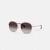 C Metall-Sonnenbrille mit runden Gläsern