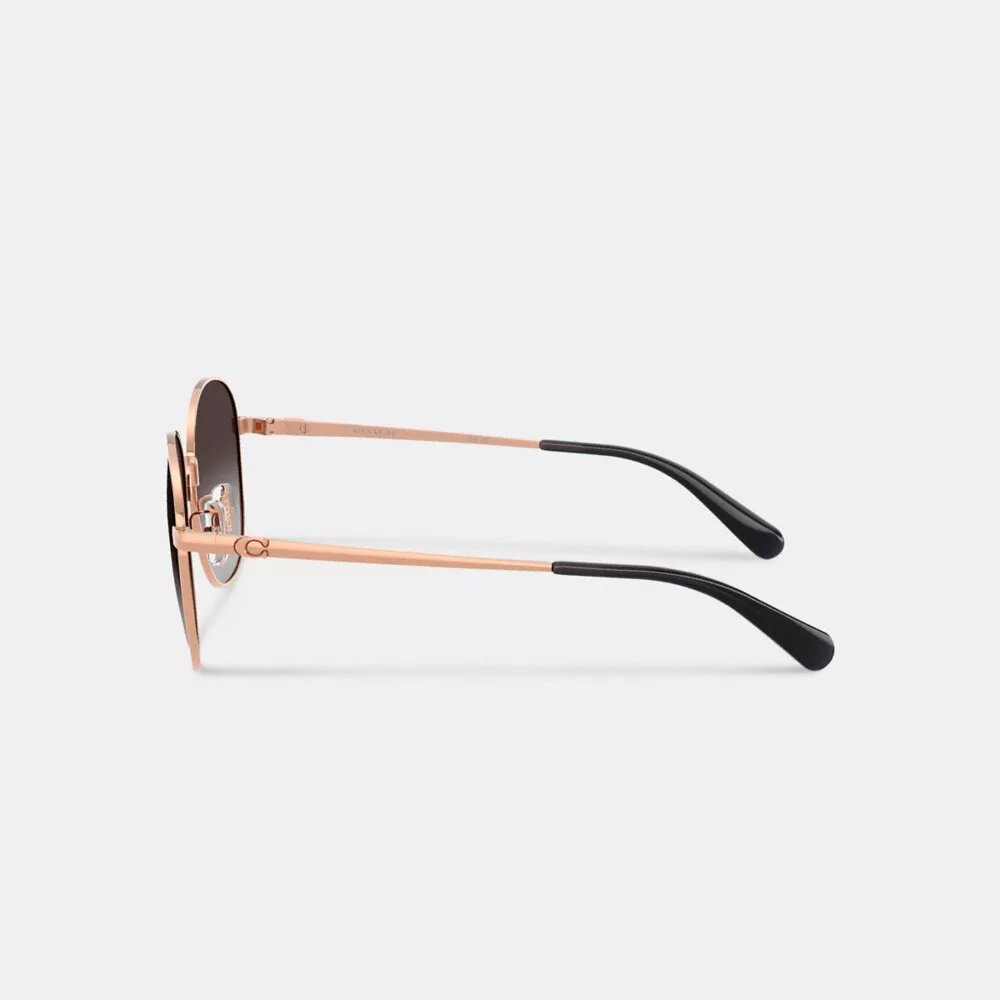 C Metall-Sonnenbrille mit runden Gläsern