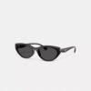 C-Metallbeschläge, ovale Cat-Eye-Sonnenbrille