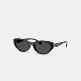 C-Metallbeschläge, ovale Cat-Eye-Sonnenbrille