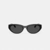 C-Metallbeschläge, ovale Cat-Eye-Sonnenbrille