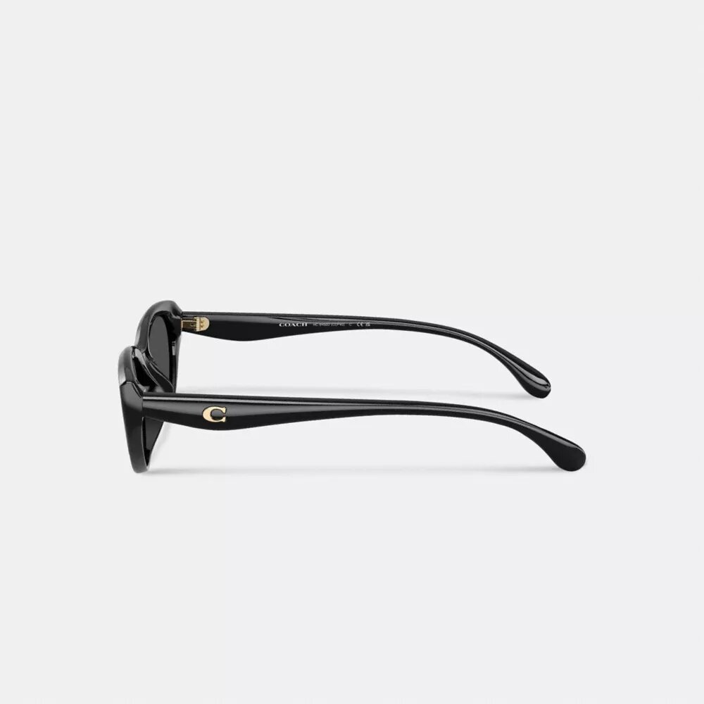 C-Metallbeschläge, ovale Cat-Eye-Sonnenbrille