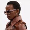 C-Metallbeschläge – quadratische Cat-Eye-Sonnenbrille