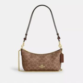Caitlin-Schultertasche aus Signature Canvas