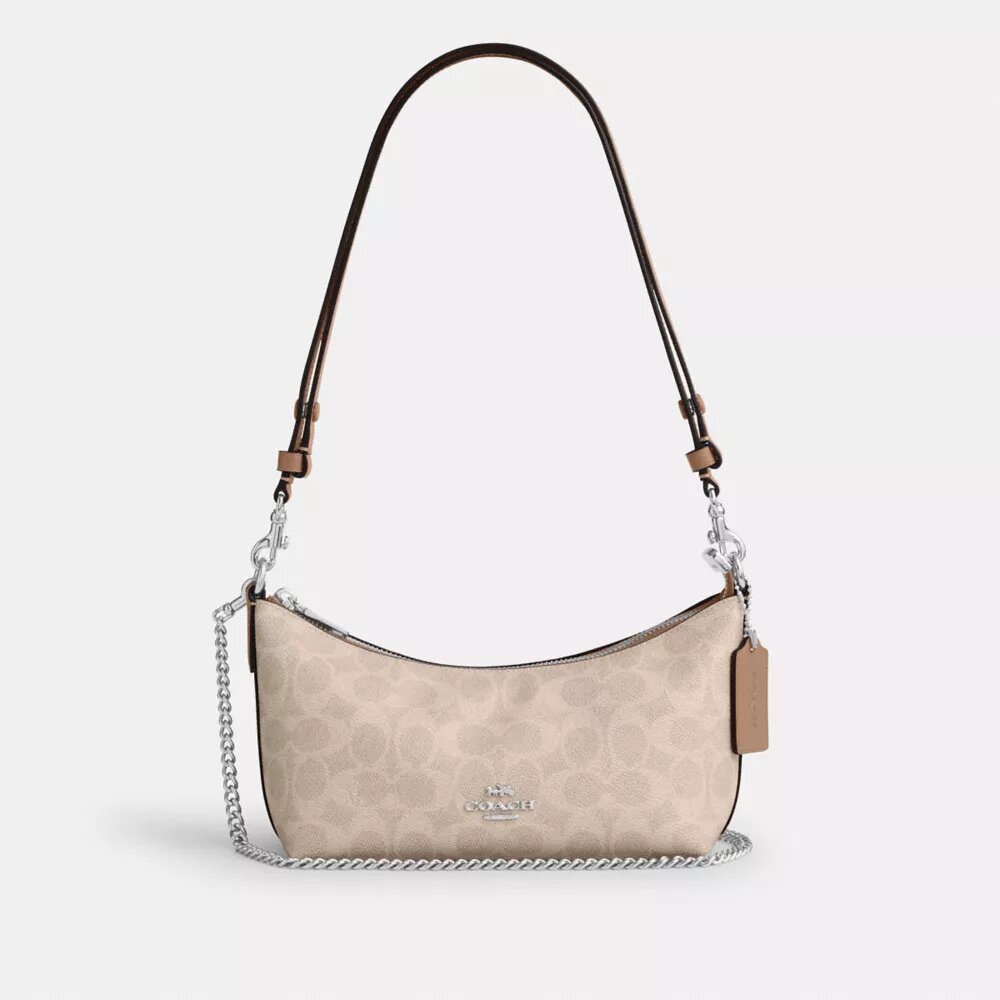 Caitlin-Schultertasche aus Signature Canvas